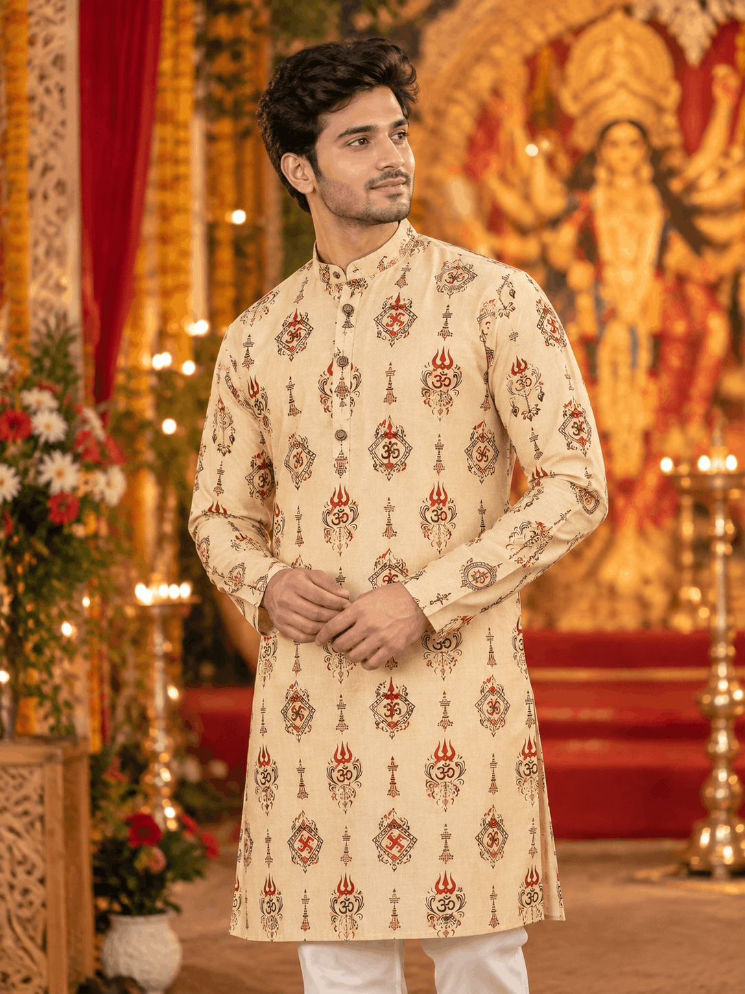 ওফ হোয়াইট ইয়ালো পাঞ্জাবি
